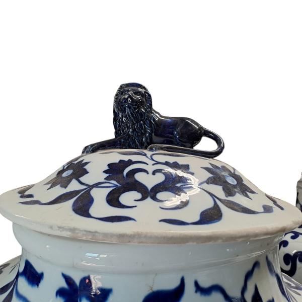 COPPIA VASI CERAMICA BIANCHI E BLU