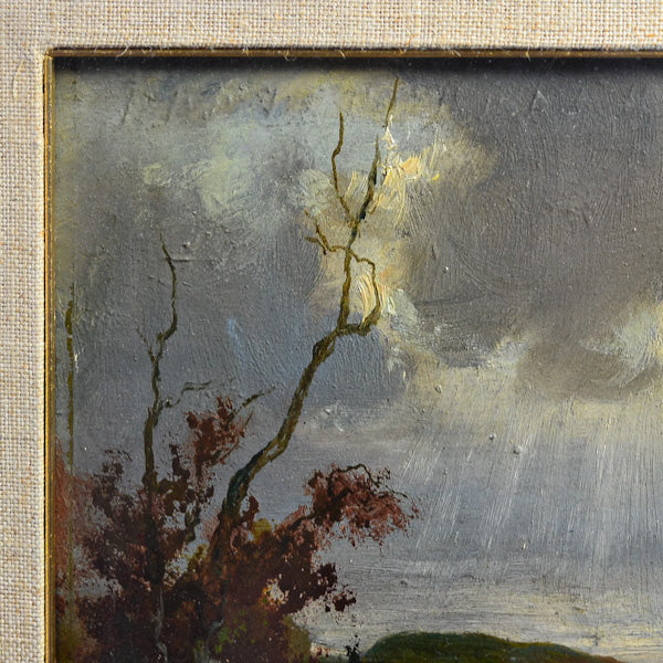 Dipinto ad olio su supporto “Paesaggio” f.to Facchetti
