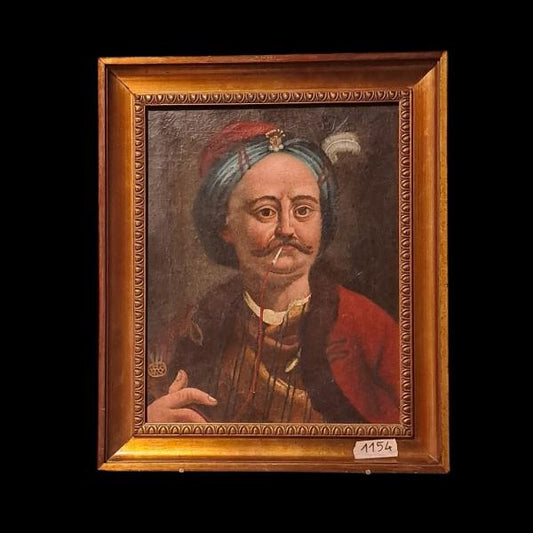 DIPINTO OLIO SU TELA RAFFIGURANTE MERCANTE VENEZIANO EPOCA FINE 700