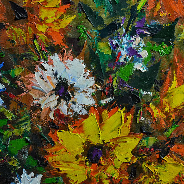 Dipinto olio su tela “Vaso di Fiori” f.to Pasquale Pilla