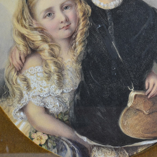 “Ritratto di fanciulli” sc/ inglese. Prima metà del XIX secolo