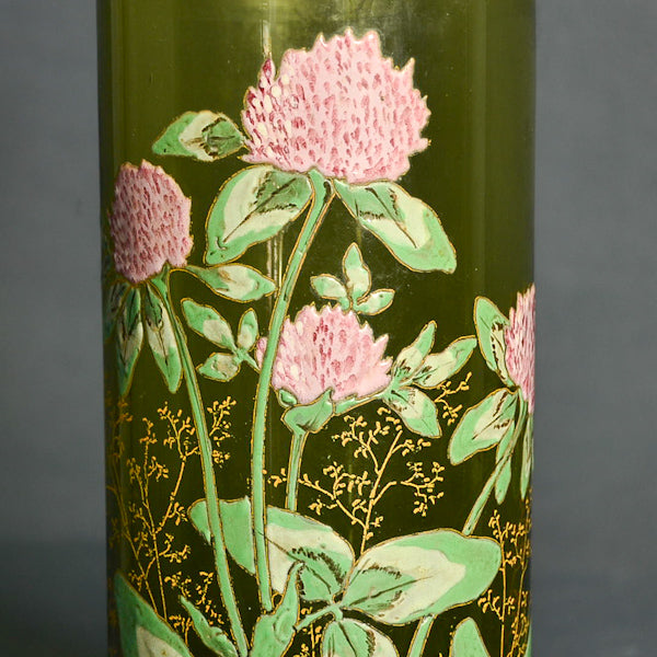 Vaso in vetro dipinto e lumeggiato in oro. Vienna epoca Liberty
