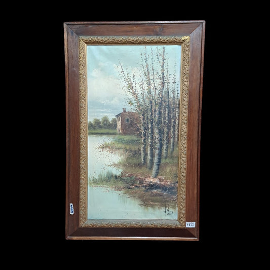 DIPINTO "LACUSTRE" CORNICI IN LEGNO