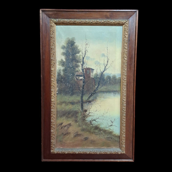DIPINTO "LACUSTRE" CORNICI IN LEGNO