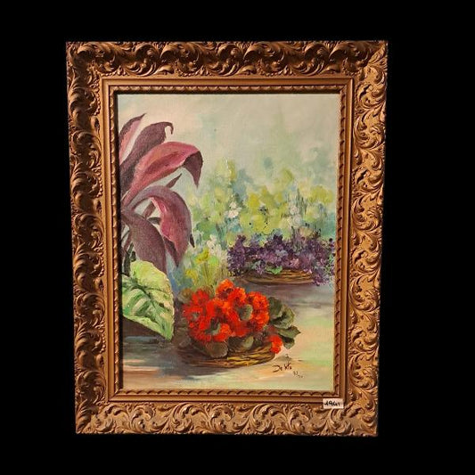 DIPINTO OLIO SU TELA "FIORI RECISI"