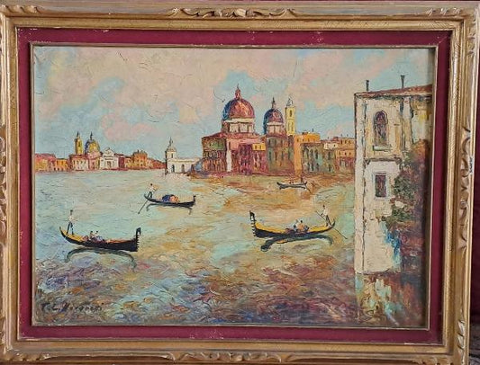 DIPINTO OLIO SU TELA "CANAL GRANDE"