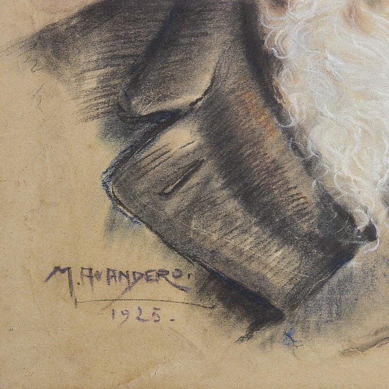 Ritratto a tecnica mista M.Avandero 1925