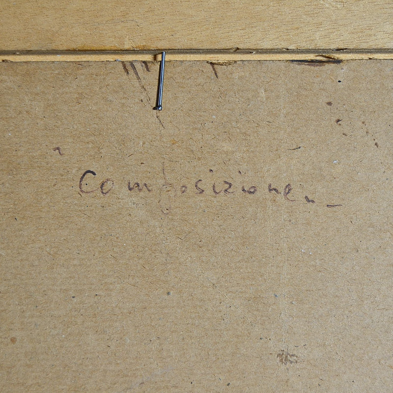 Dipinto olio su tela “Composizione” f.to in basso a destra Aliberti. Epoca ‘900