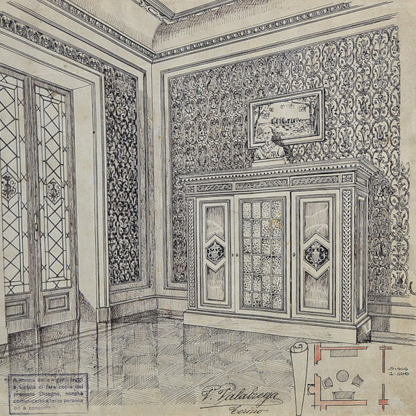Disegno architettura Valabrega Torino