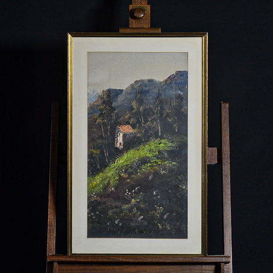 Dipinto ad olio “Paesaggio montano” Epoca ‘900