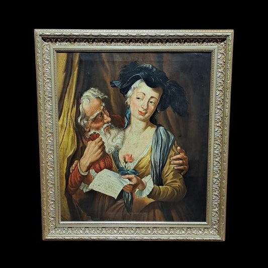 DIP. OLIO SU TELA "L'AMORE INADEGUATO" SC/ HERMAN VAN DER MYN