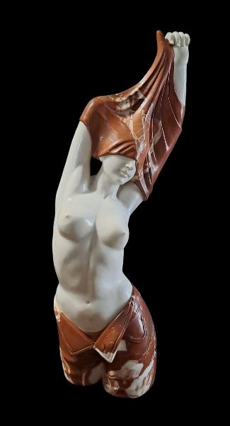 SCULTURA MARMOREA BIANCO DI CARRARA ROSSO GENOVA