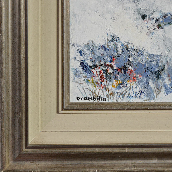 Dipinto olio su tela “Montagne innevate” f.to Branbilla. Epoca ‘900