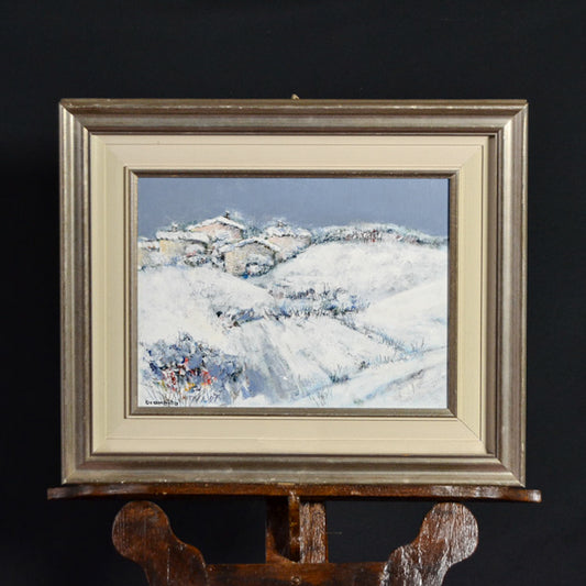 Dipinto olio su tela “Montagne innevate” f.to Branbilla. Epoca ‘900