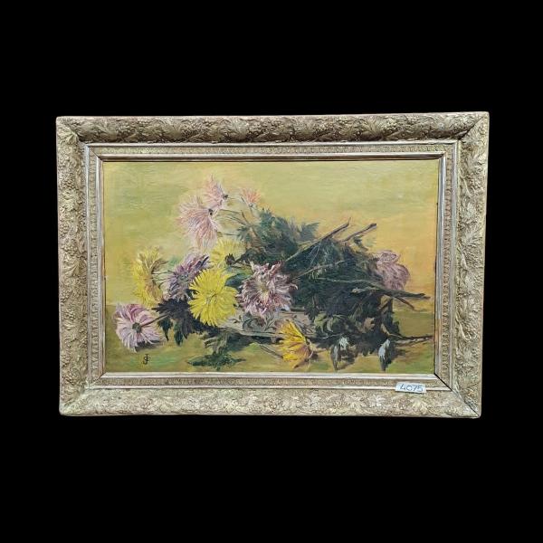 DIPINTO OLIO NATURA MORTA FIORI