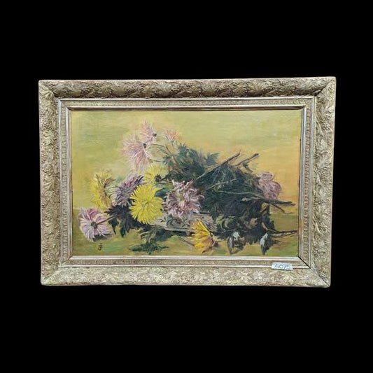 DIPINTO OLIO NATURA MORTA FIORI