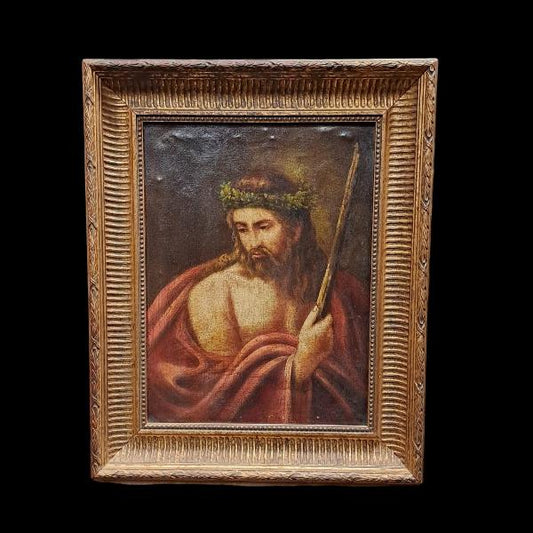 DIPINTO OLIO SU TELA "GESU' BUON PASTORE"