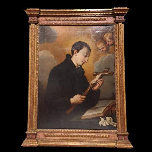 DIPINTO OLIO SU TELA "LA BEATIFICAZIONE DI LUIGI GONZAGA"