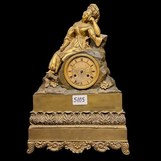 PENDOLA DA TAVOLO “SOGGETTO ROMANTICO” EPOCA XIX SEC