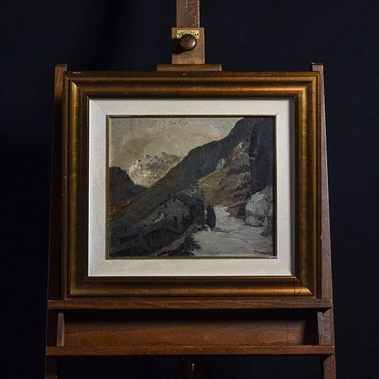 “Paesaggio montano” dipinto f.to T. Franchino