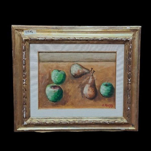 DIPINTO OLIO SU SUPPORTO RIGIDO "NATURA MORTA" F.TO IN BASSO A SINISTRA. OTTONE ROSAI