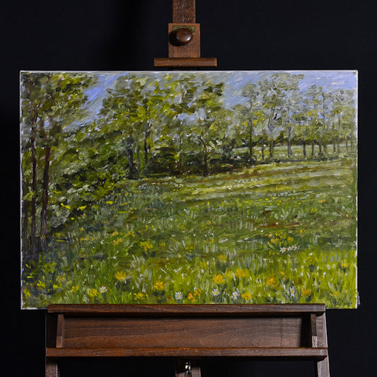 Dipinto olio su tela “Paesaggio” f.to Giordano