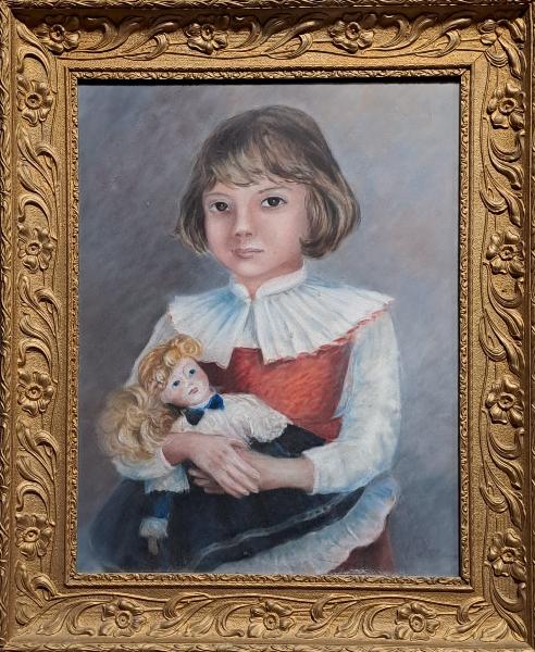 "RITRATTO DI BAMBINA CON BAMBOLA"