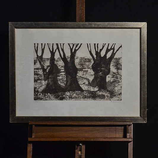Litografia 93/100 “Alberi” f.to Francesco Tabusso