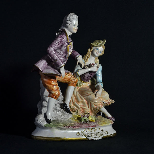 Coppia di innamorati in porcellana di Capodimonte