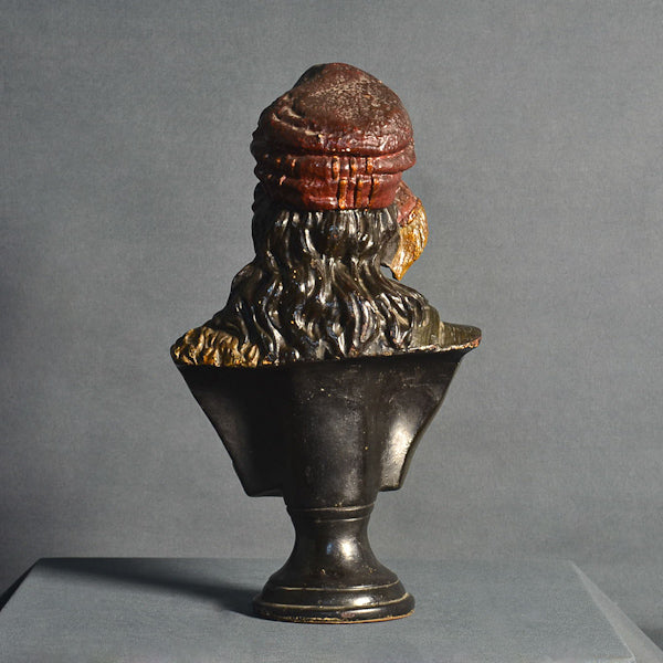 Statua in ceramica dipinta “Figura orientale” 1880 c.a