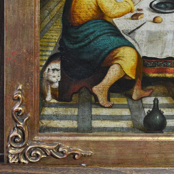 Dipinto olio su tela “La cena in Emmaus” Toscana XIX secolo