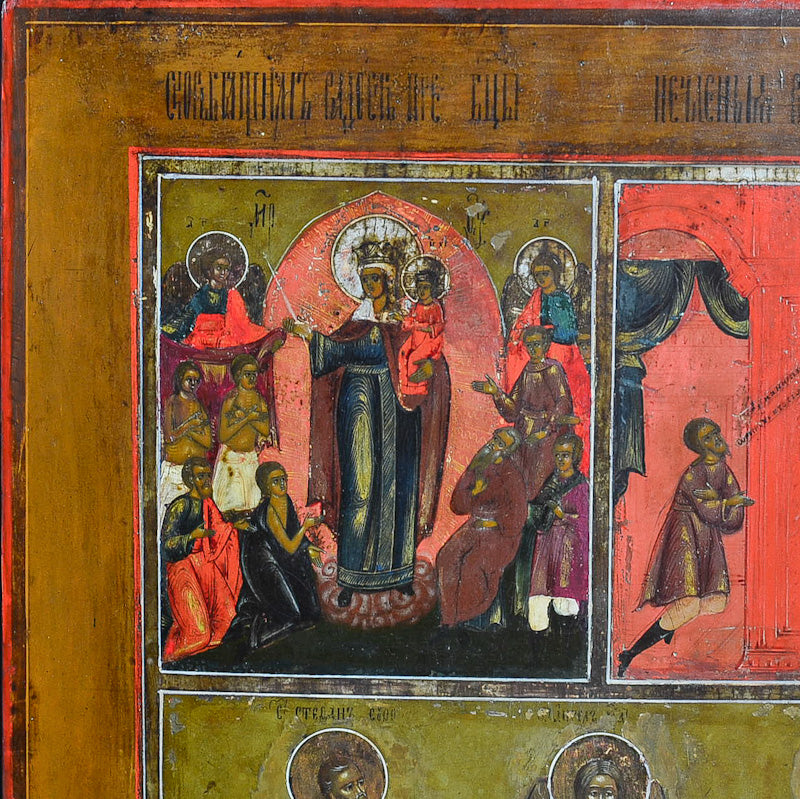 Icona tripartita. Russia. XIX secolo