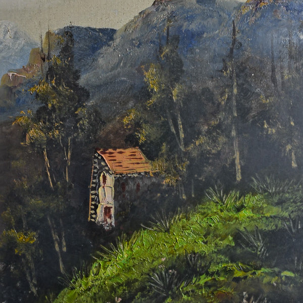 Dipinto ad olio “Paesaggio montano” Epoca ‘900