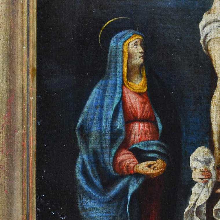 Dipinto olio su tela “La Crocifissione” sc/ piemontese. Epoca inizi ‘800