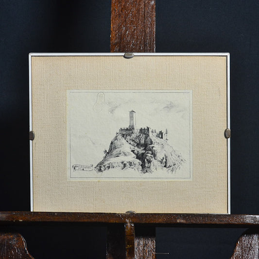 Incisione d’epoca ‘800 raffigurante il Castello di Graines secolo X