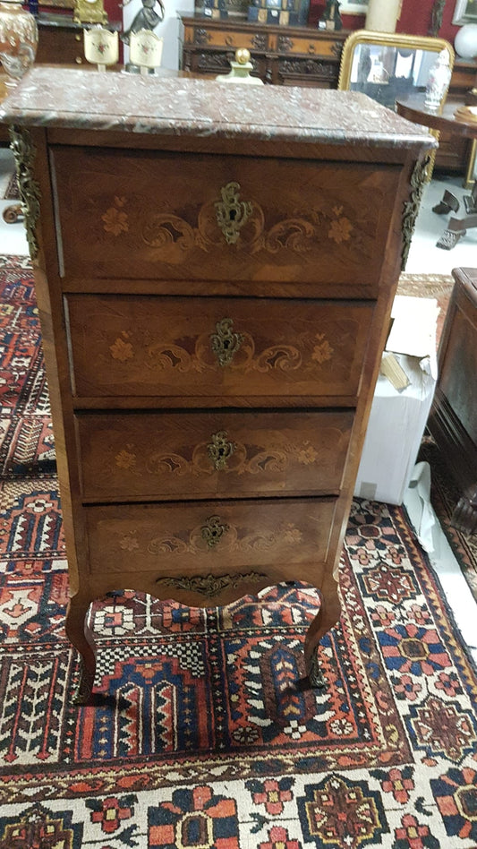 Secretaire in legno con intarsi in stile epoca '800