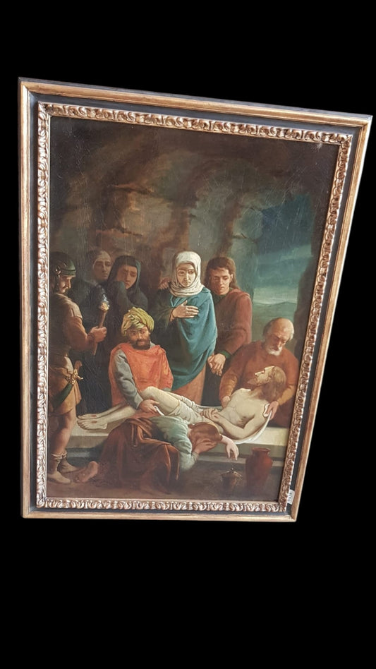 "Deposizione di Cristo" dipinto olio su tela
