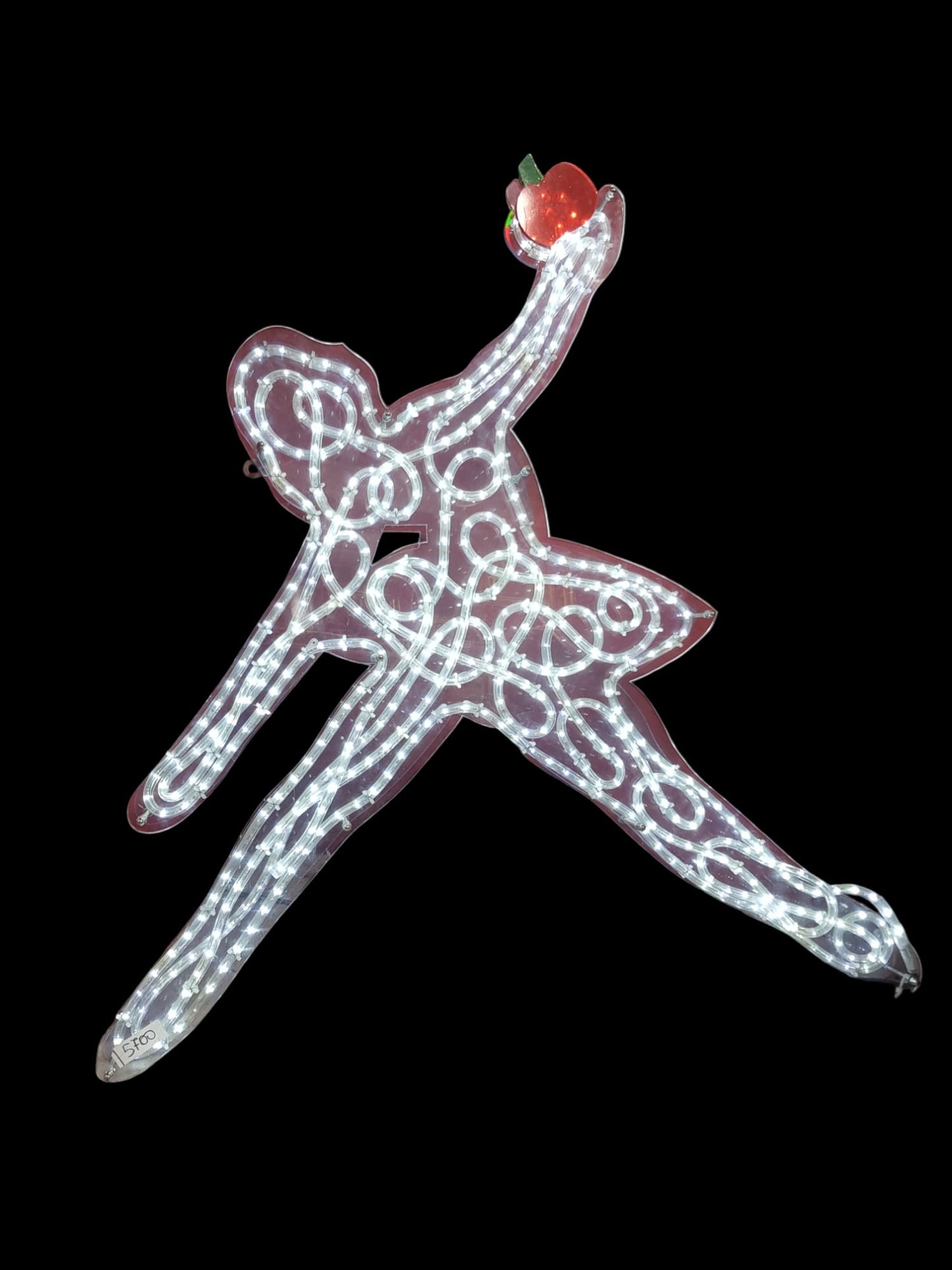 Opera luminosa Ballerina con mela di Marco Lodola