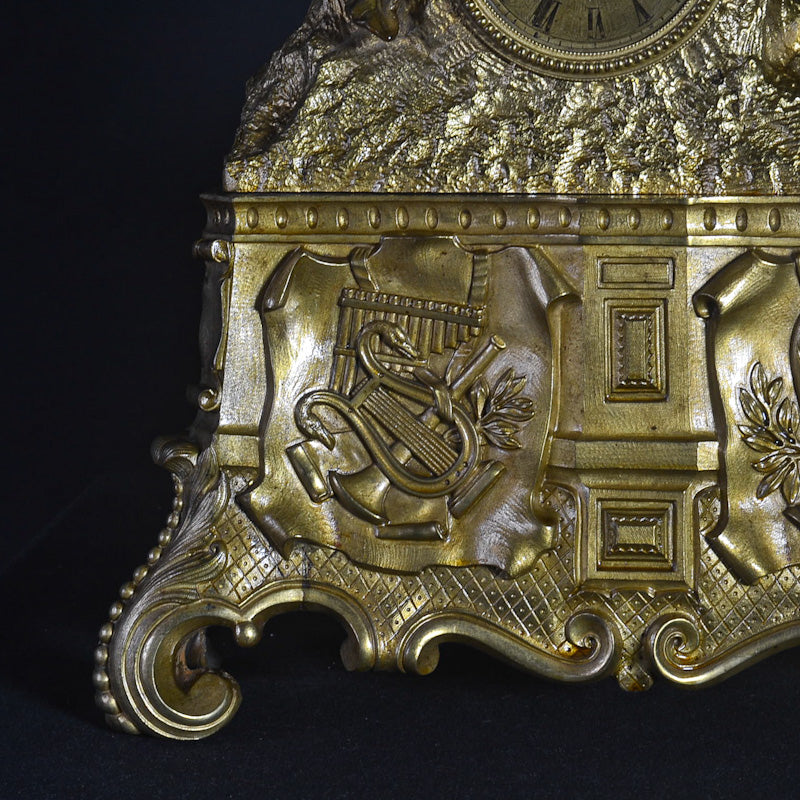 Pendola parigina in bronzo dorato al mercurio. Epoca ‘800