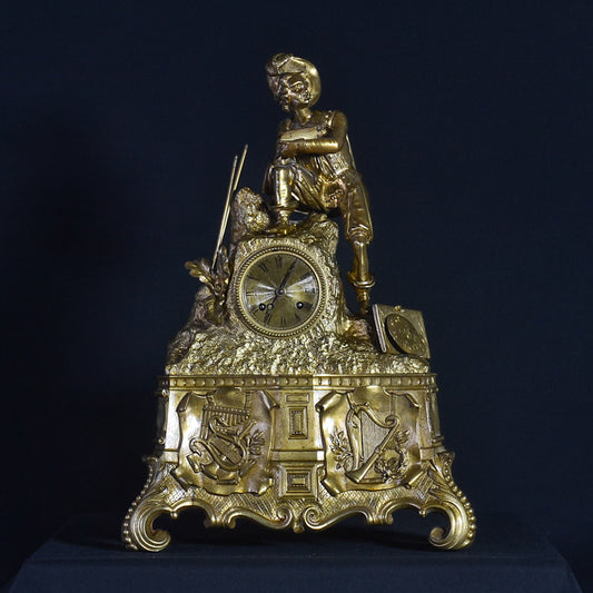 Pendola parigina in bronzo dorato al mercurio. Epoca ‘800