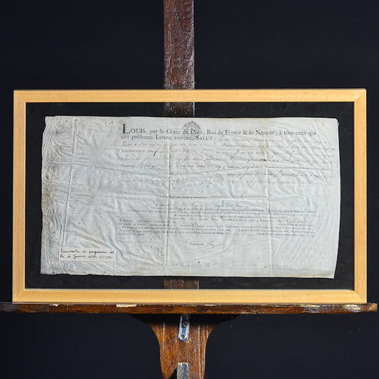 Raro documento antico. Francia 1790