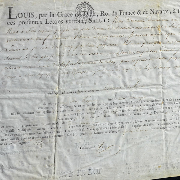 Raro documento antico. Francia 1790