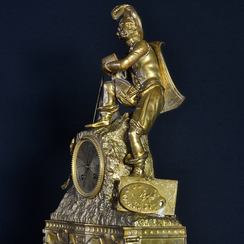Pendola parigina in bronzo dorato al mercurio. Epoca ‘800