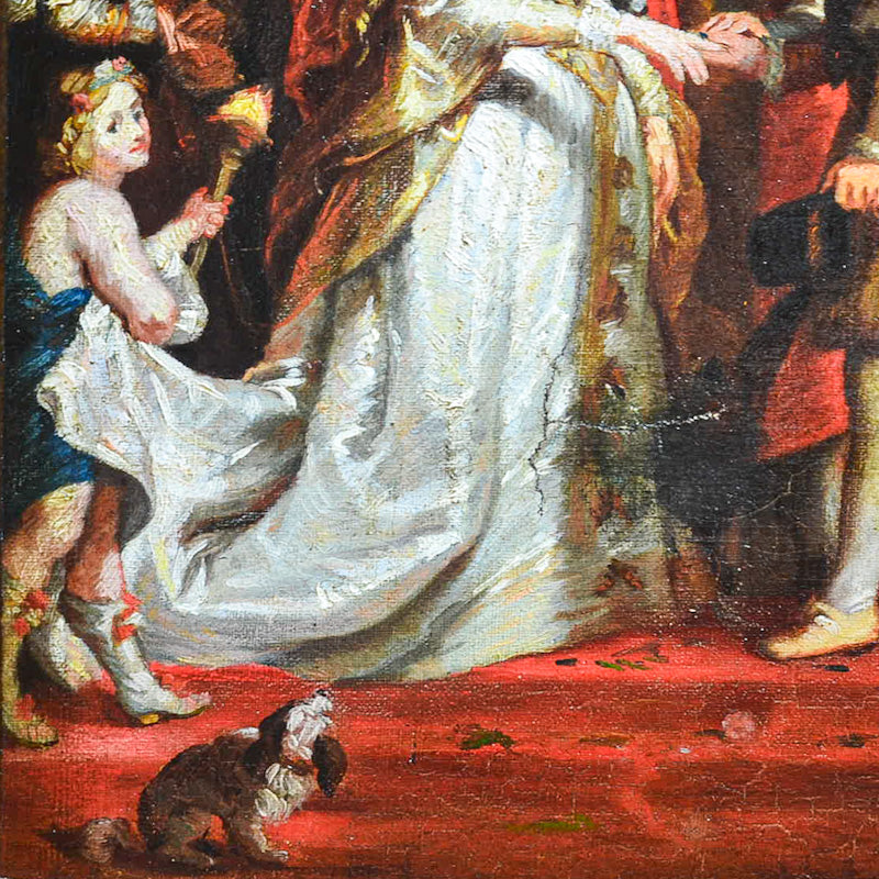 Dipinto olio su tela “Matrimonio di Maria de’ Medici ed Enrico IV” Firenze 1830 c.a