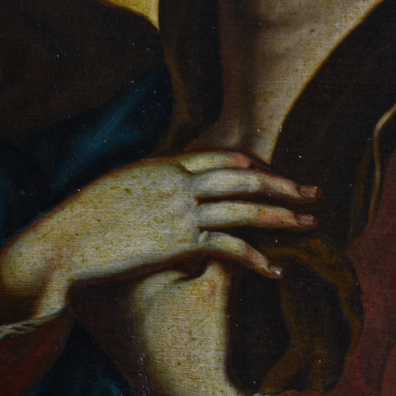 "Vergine orante in abito blu" sc/ italiana XVIII secolo