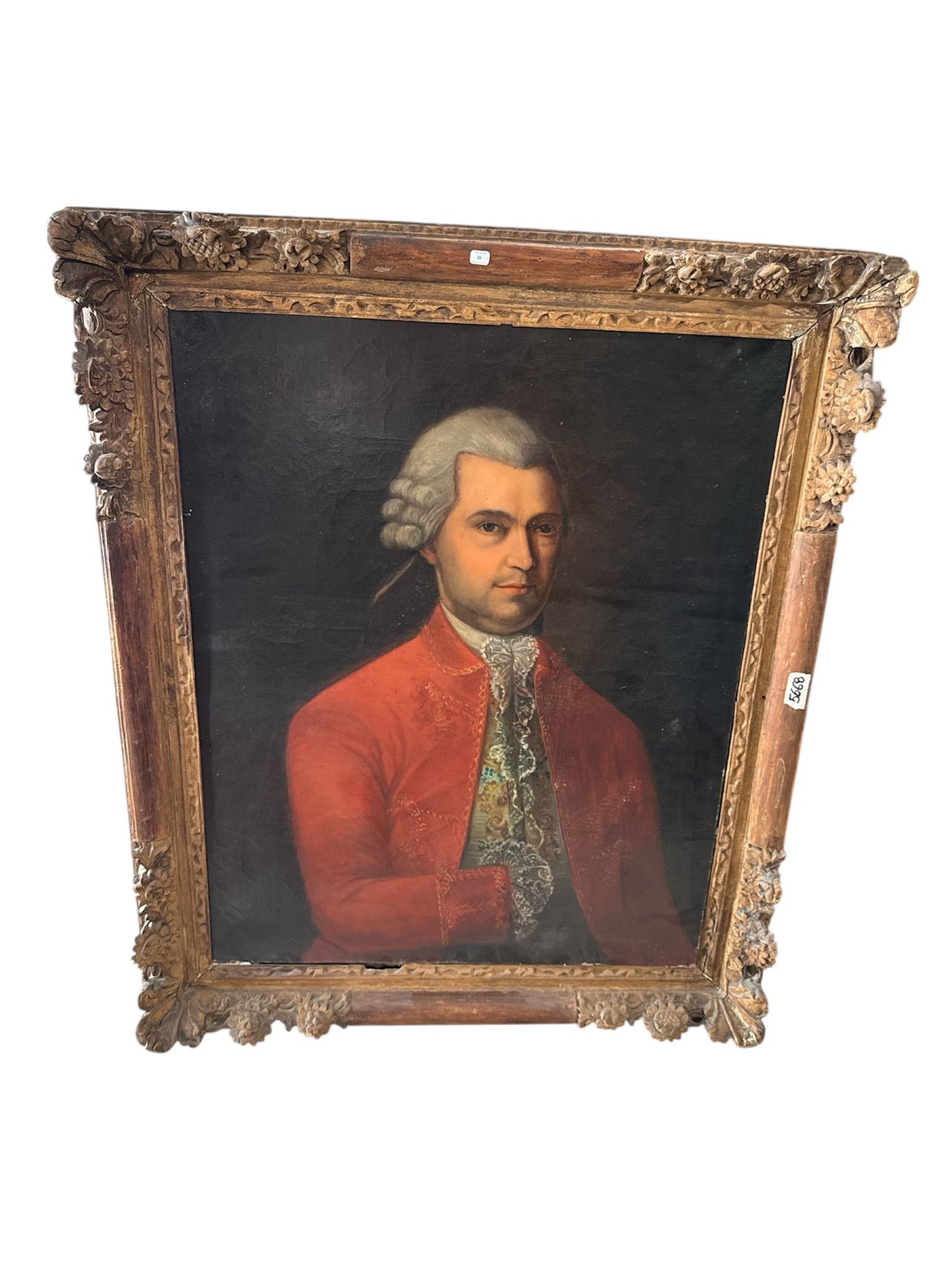 Dipinto olio su tela "Ritratto Nobiluomo"