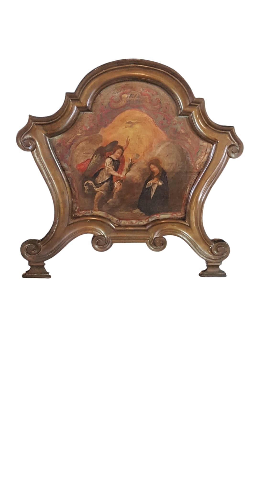 Dipinto olio su tavola raffigurante "L'annunciazione"